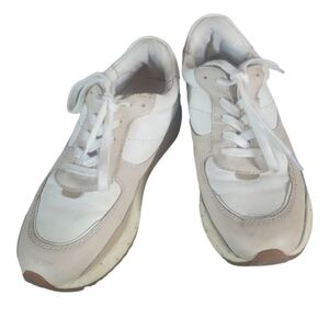 Madewell Kickoff Trainer Washed Nylon Nubuck and Napa Leather Sneakers Sz 6.5